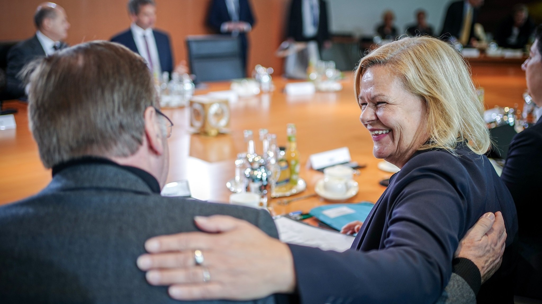 Kabinettssitzung am Mittwoch: Innenministerin Faeser mit Verteidigungsminister Pistorius