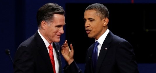 Herausforderer Mitt Romney und US-Präsident Barack Obama