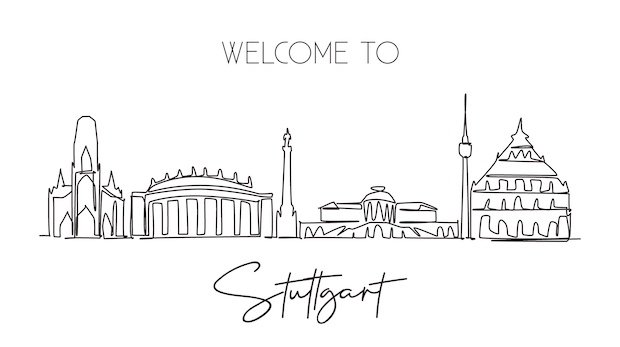 Illustration Stuttgart Skyline