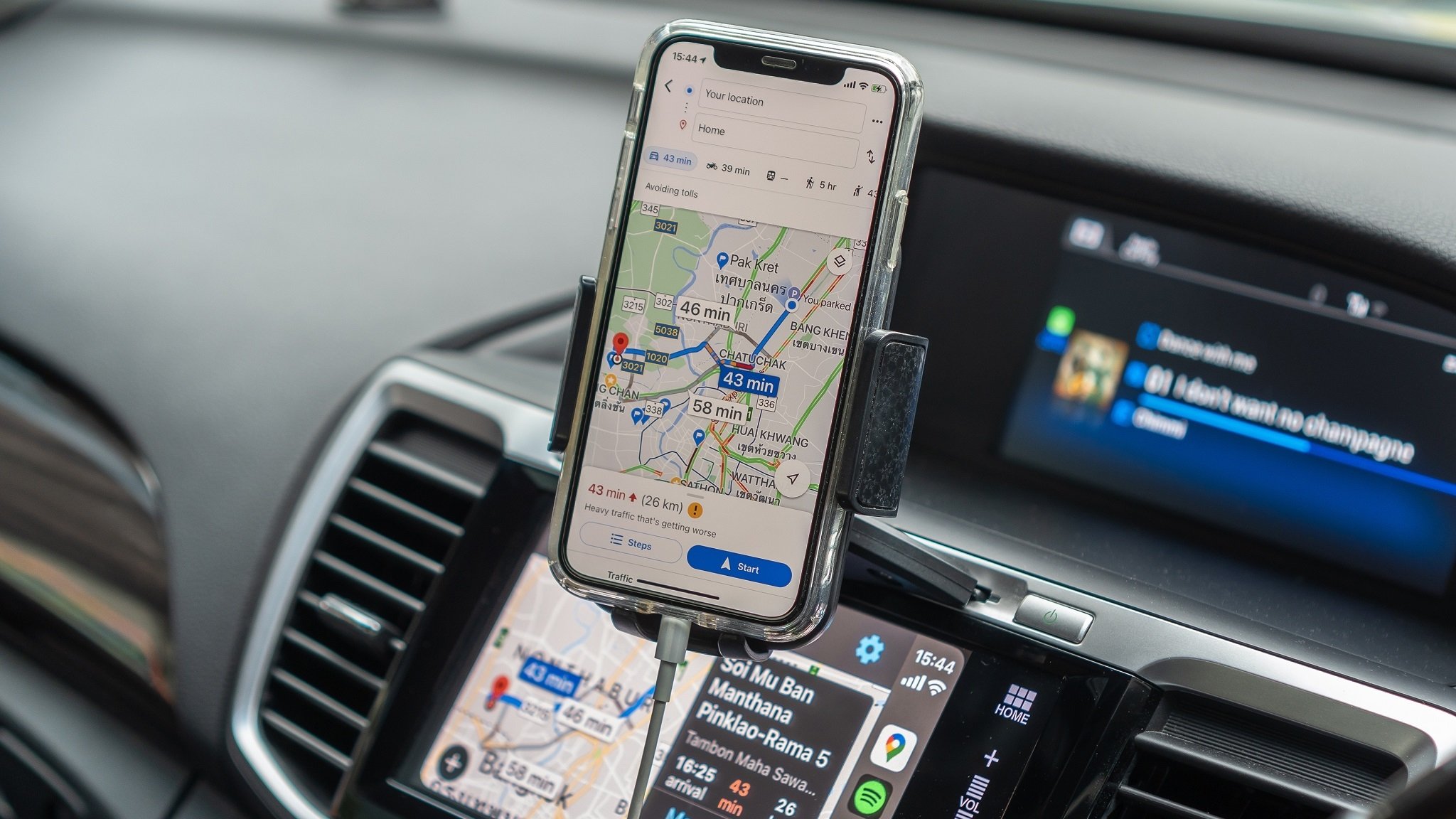 Google Maps zur Navigation im Auto