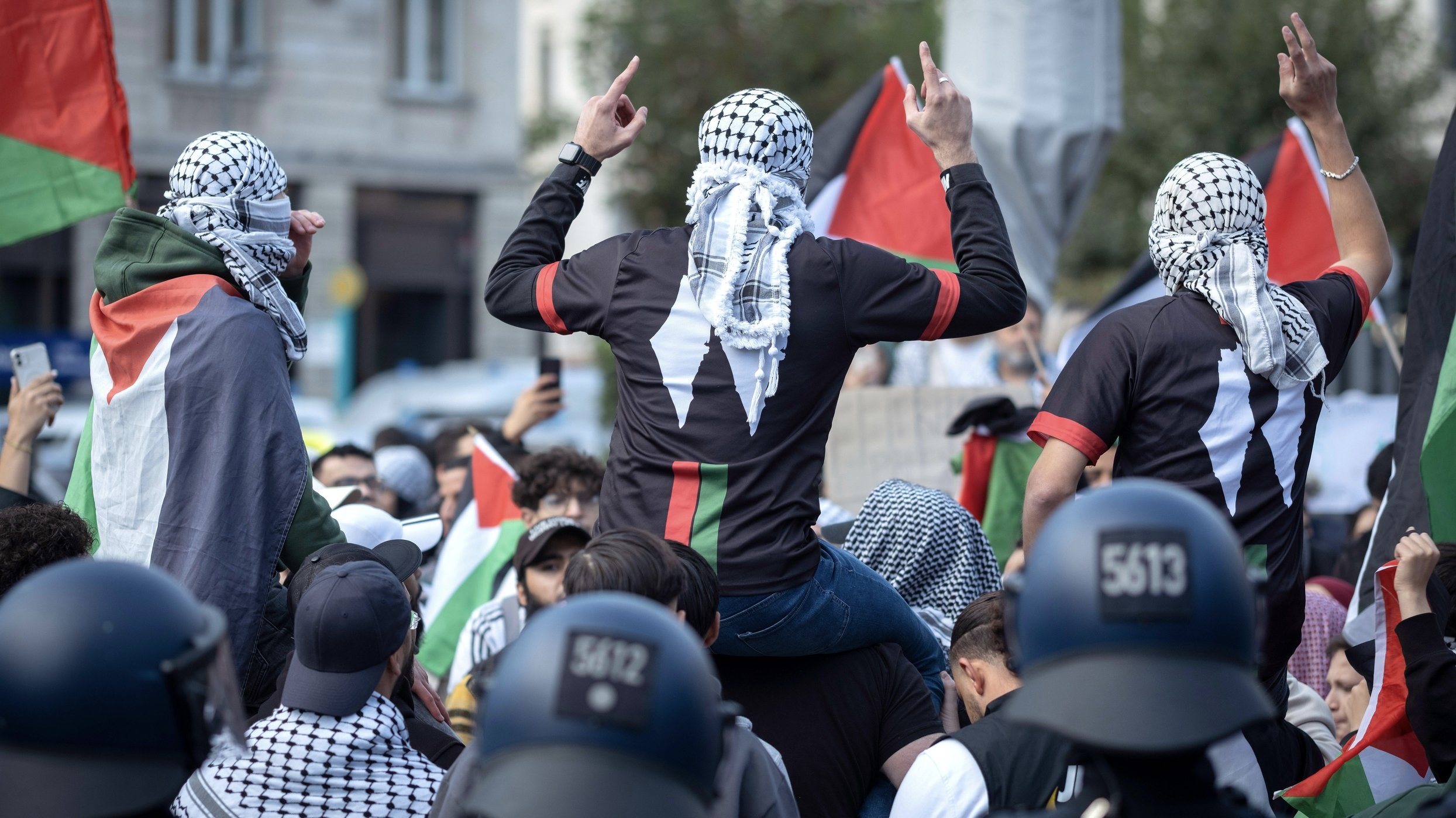 Eine Pro-Palästina-Demo in Frankfurt
