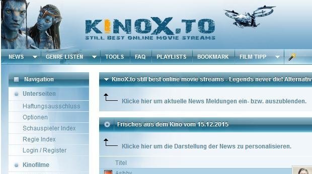 Screenshot: kinox.to