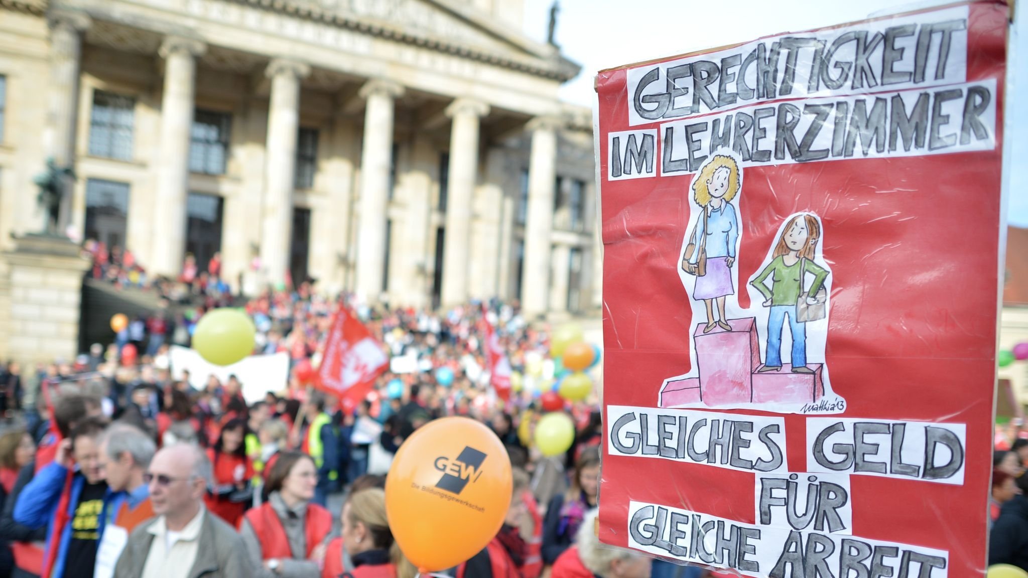 Streik angestellter Lehrer in Berlin