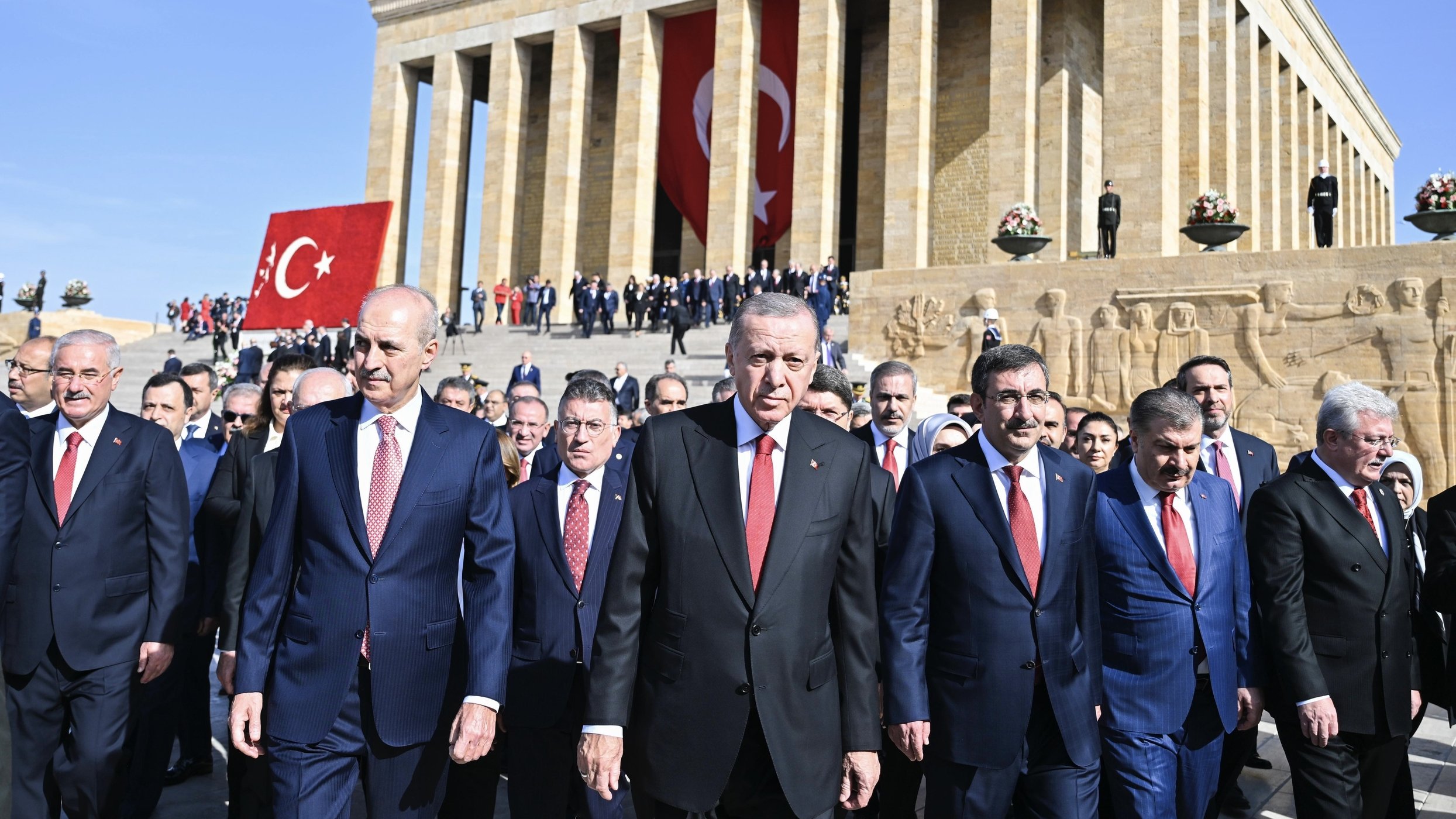 Der türkische Präsident Erdogan (Mitte)