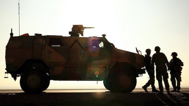 Ein Fahrzeug der ISAF Truppen in Afghanistan