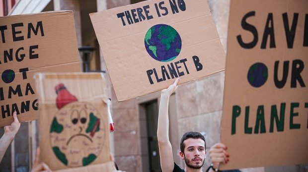 Demonstration für mehr Klimaschutz
