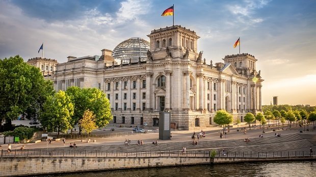 Das Gebäude des Bundestags in Berlin.