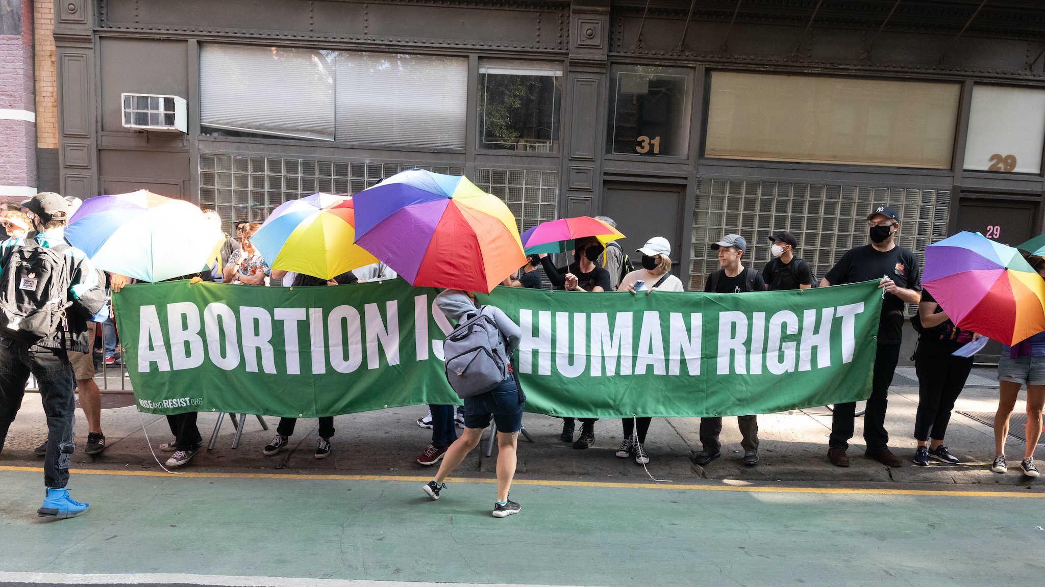 Pro-life and Pro-choice advocates once again clash on their monthly demonstration at the Planned Parent hood on Mott Street in New York.