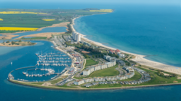 Luftbildaufnahme von der Ostseeinsel Fehmarn