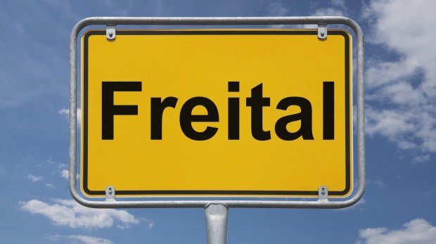 Ortsschild "Freital"