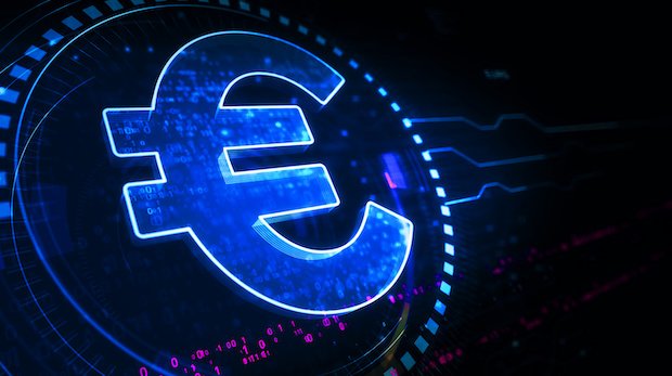 Symbolbild Euro, Blockchain
