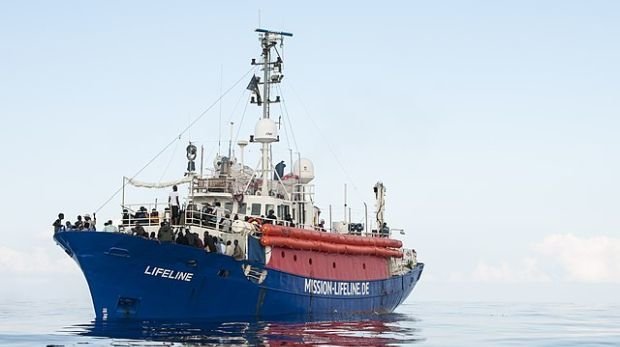 Foto des Schiffes der Mission Lifeline im Jahr 2018