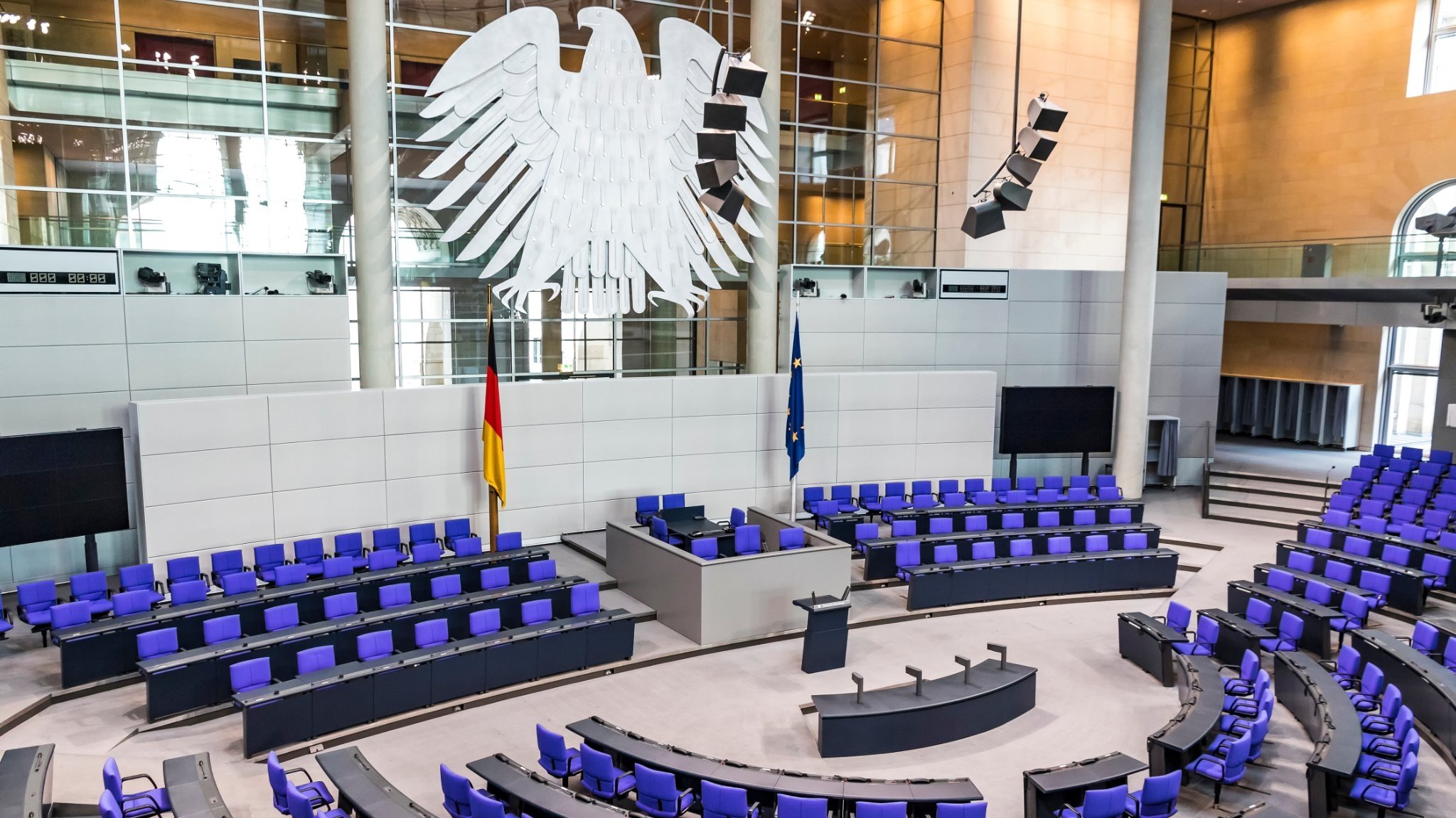 Der Plenarsaal des Deutschen Bundestages