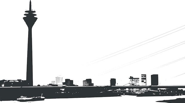 Skyline Düsseldorf Illustration
