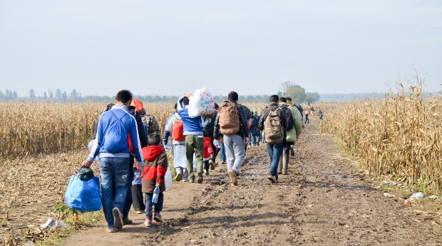 Menschen flüchten über die Balkanroute