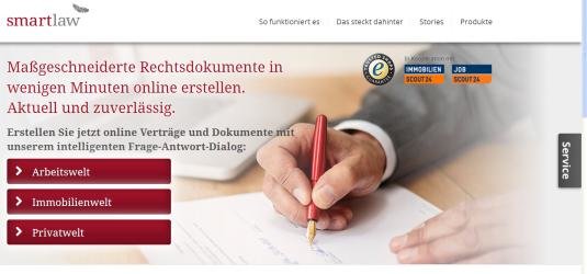 Startseite von SmartLaw.de