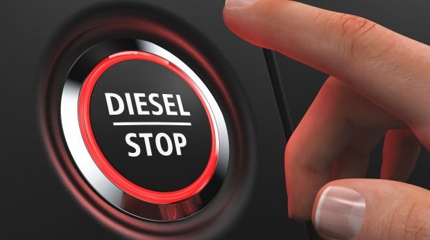 "Diesel - Stopp" Knopf