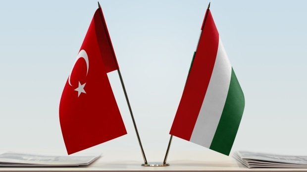 Ungarn- und Türkei-Flagge