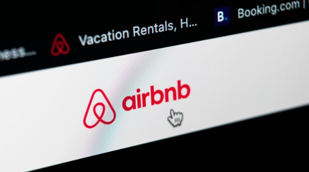 Startseite der Airbnb Webseite