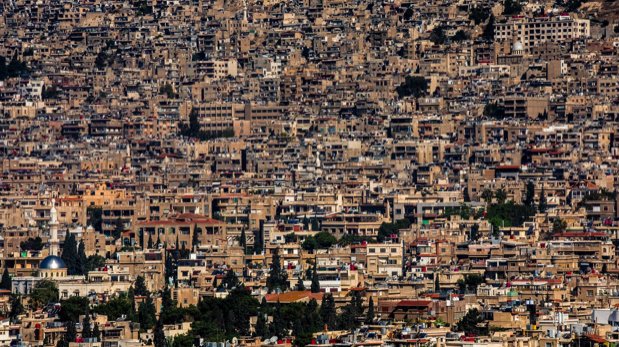 Häuser in Damaskus, Syrien.