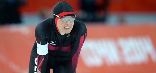 Claudia Pechstein beim den olympischen Winterspielen 2014 in Sochi