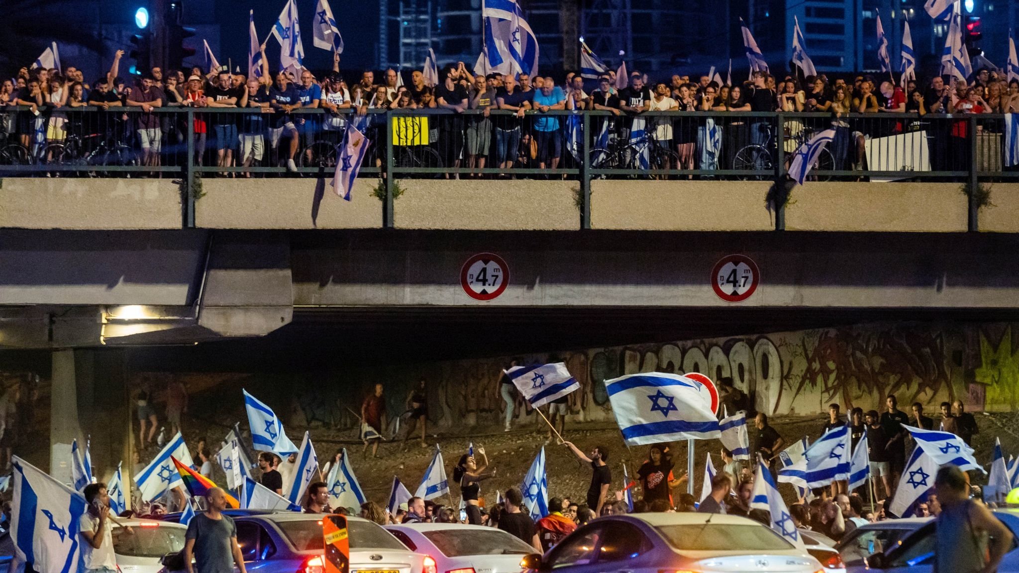 Andauernde Proteste in Israel gegen die immer weiter vorangetriebene Justizreform