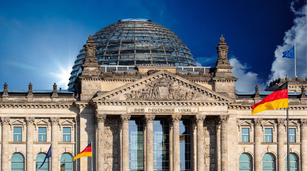Der Sitz des Deutschen Bundestages in Berlin