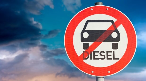 Verbotsschild Dieselfahrzeuge