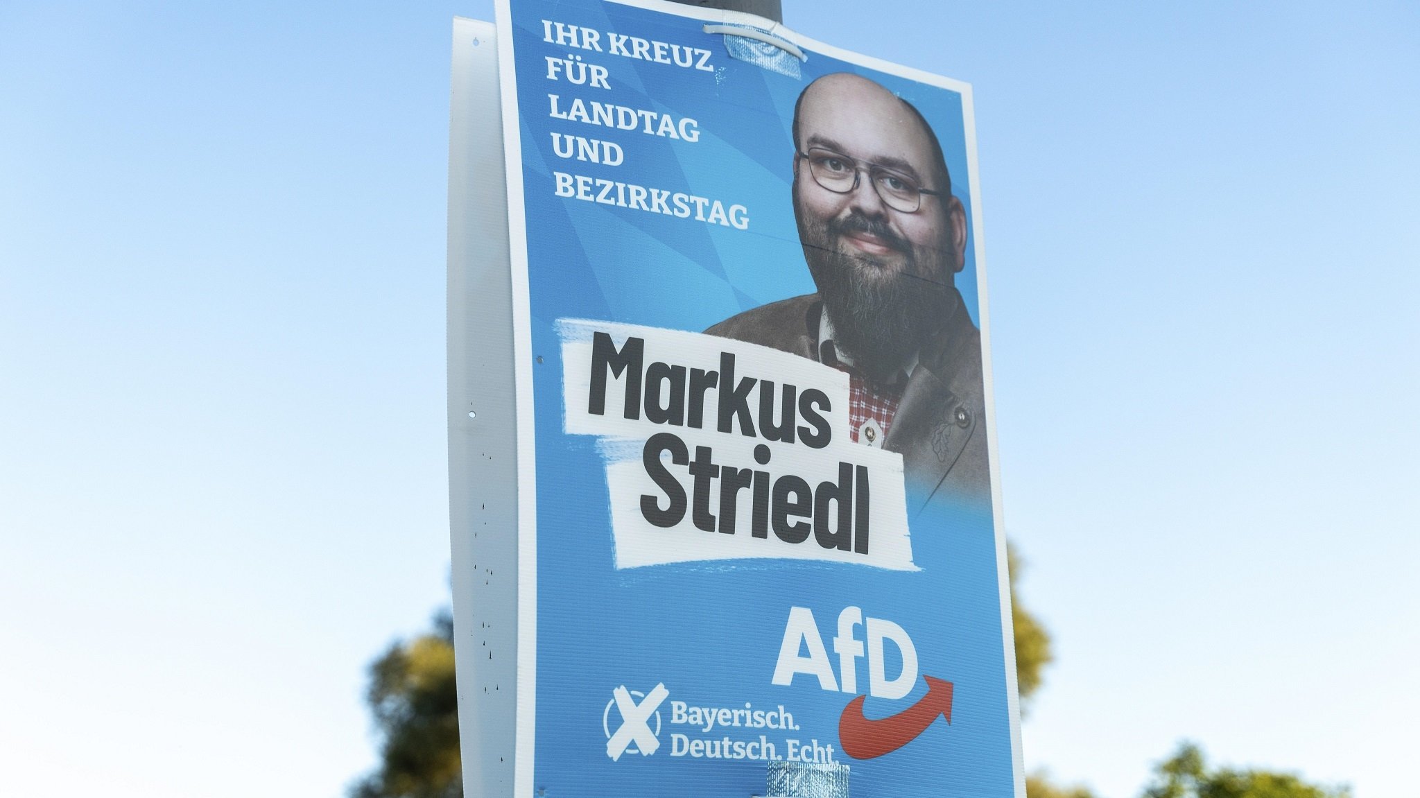 Ein Wahlplakat zur Landtagswahl in Bayern