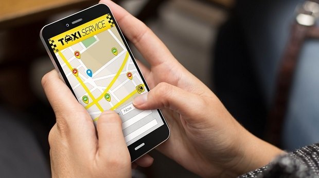 Taxi-App auf dem Smartphone