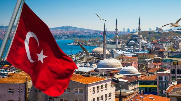 Türkische Flagge Istanbul