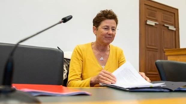 Medizinerin Kristina Hänel vor dem LG Gießen am 12.10.2018