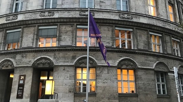 Das Gebäude der Zentralstelle für Hasskriminalität in Berlin