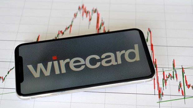 Wirecard-Logo auf Aktienchart