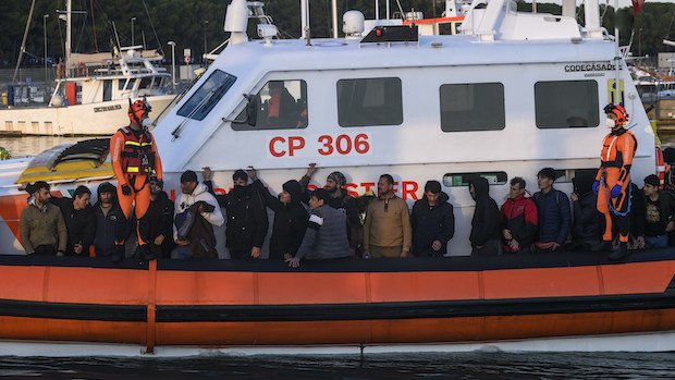 Flüchtlingsboot in Italien