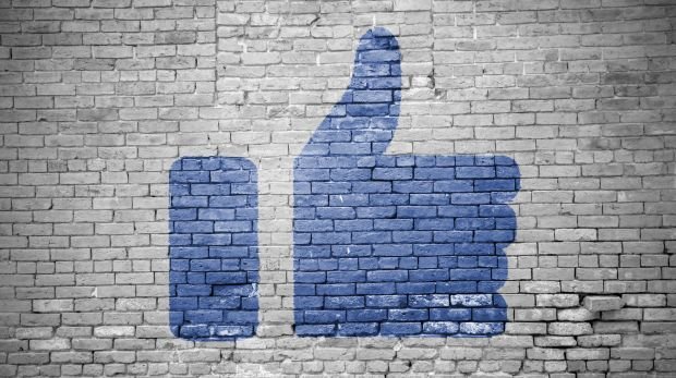 Facebook "Like-Button" als Graffiti