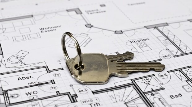 Wohnung und Schlüssel