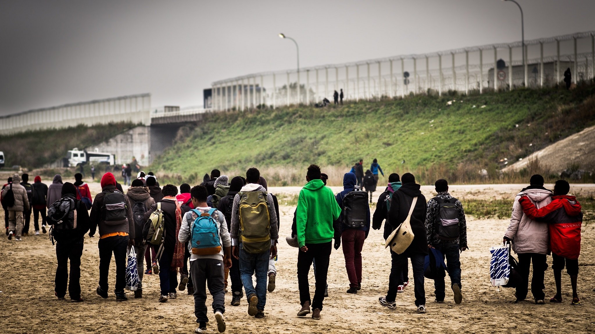 Asylsuchende auf der Flucht