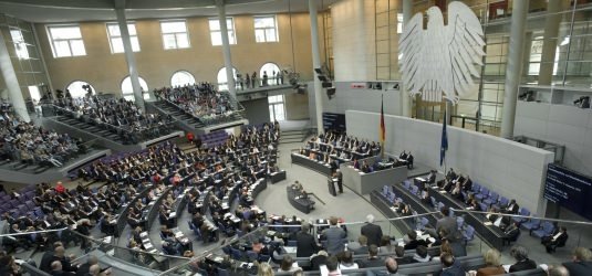 Plenarsaal im Deutschen Bundestag