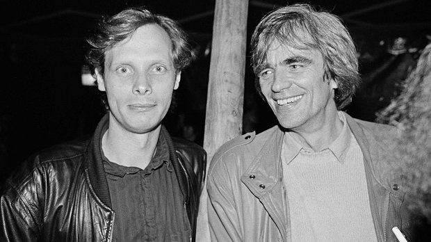 Engagierte Strafverteidiger: Johannes "Jony" Eisenberg und Hans Christian Ströbele 1989 beim zehnjährigen Jubiläum der taz in Berlin.