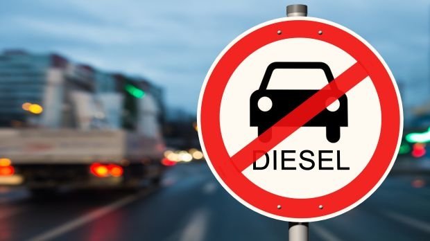 Diesel-Verbot (Symbol)