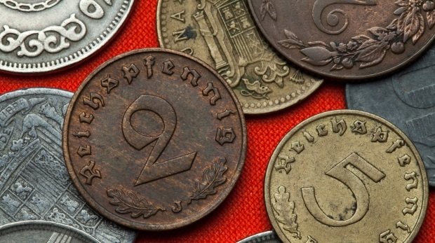 Münzen aus der Zeit des Nationalsozialismus