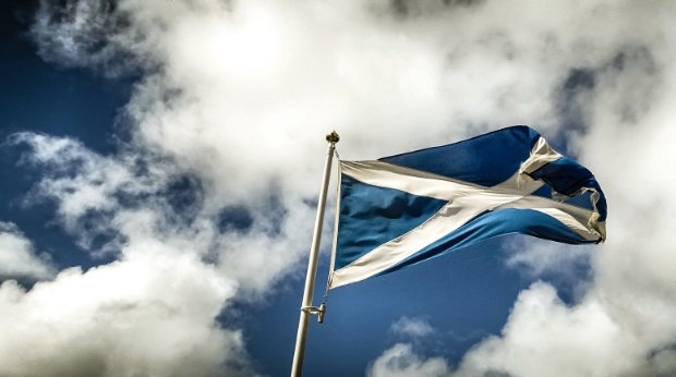 Die schottische Nationalflagge