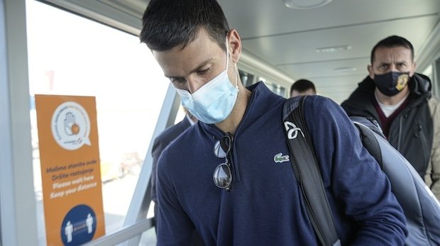 Novak Djokovic kommt am Montag in Belgrad an, nachdem sein Visum für Australien annulliert wurde