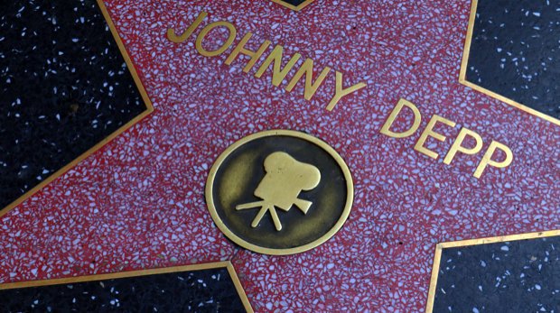 Johnny Depps Stern auf dem Walk of Fame in Los Angeles