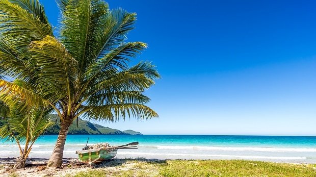 Ein Strand in der Domenikanischen Republik