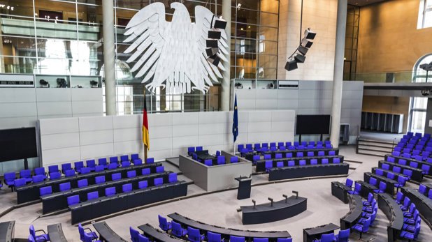 Plenarsaal des Bundestags.