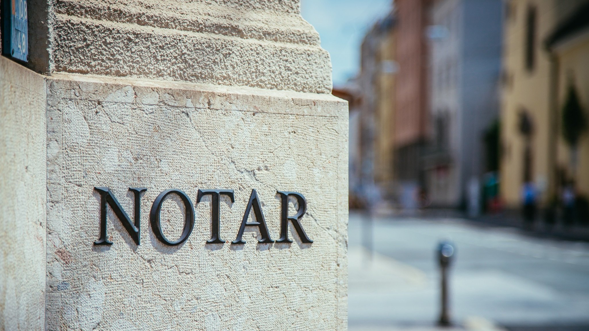 Schild "Notar"