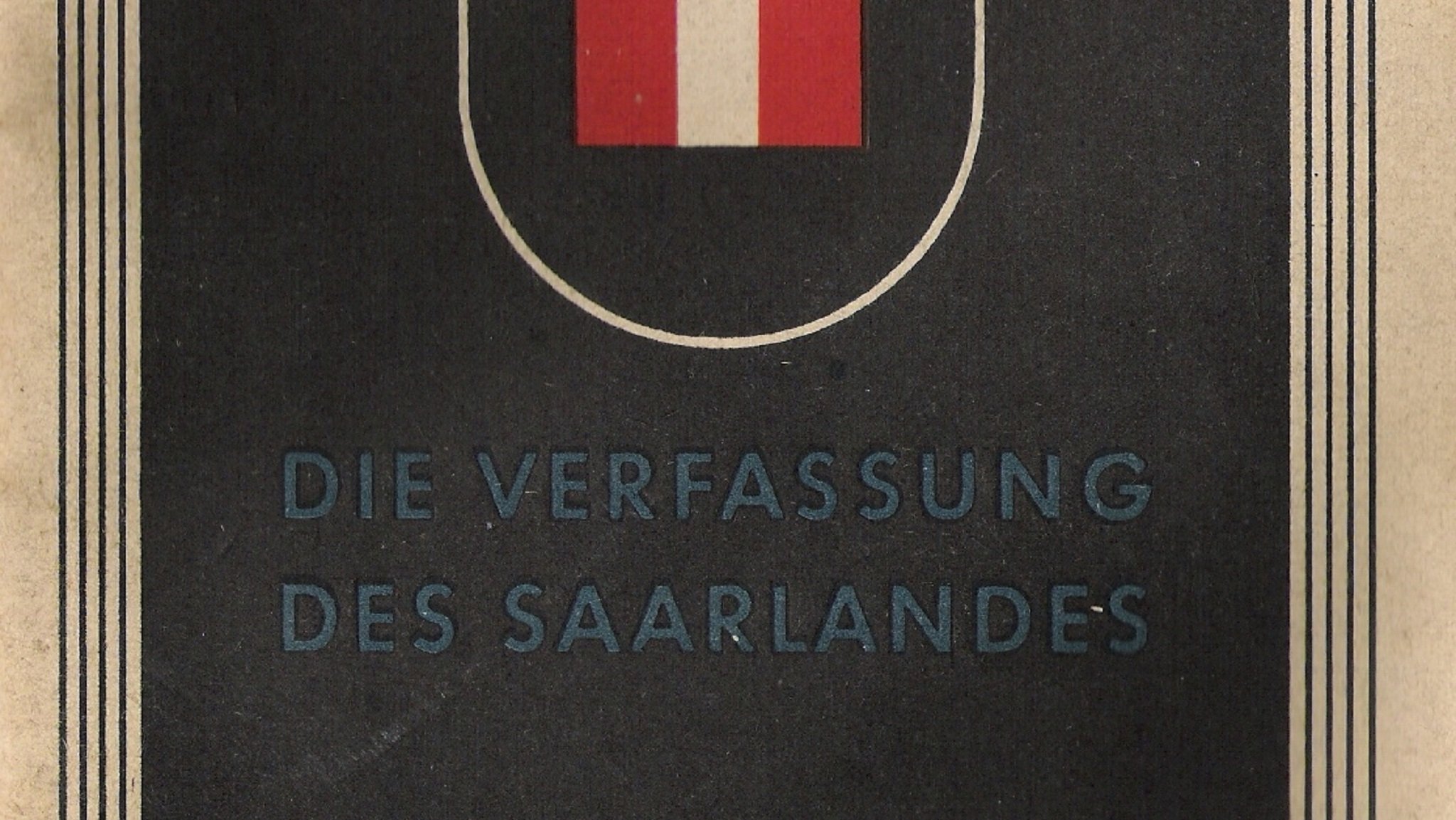 Die Saarländische Verfassung mit dem Buchdeckel von 1948