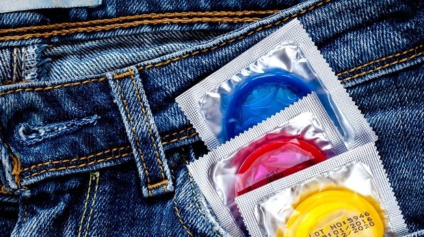 Jeans mit Kondom